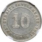 Straits Settlements. 10 Cents, 1901. NGC AU - 2