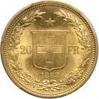 Switzerland. 20 Francs, 1883. PCGS MS63 - 2