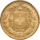 Switzerland. 20 Francs, 1893-B. PCGS MS63 - 2