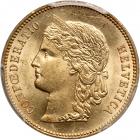 Switzerland. 20 Francs, 1896-B. PCGS MS64