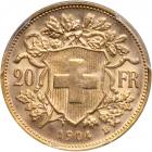 Switzerland. 20 Francs, 1904-B. PCGS MS65 - 2