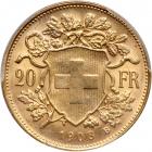 Switzerland. 20 Francs, 1908-B. PCGS MS64 - 2