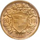 Switzerland. 20 Francs, 1913-B. PCGS MS65 - 2