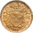 Switzerland. 20 Francs, 1930-B. PCGS MS66 - 2