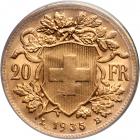 Switzerland. 20 Francs, 1935-LB. PCGS MS66 - 2