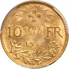 Switzerland. 10 Francs, 1912-B. PCGS MS62 - 2