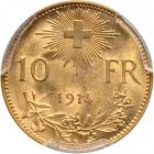 Switzerland. 10 Francs, 1914-B. PCGS MS64 - 2