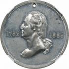 1889 Washington Inauguration Centennial Medal. D-47, Festival Souvenir. NGC MS62