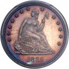 1885 Liberty Seated Quarter Dollar. PCGS PF66