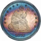 1876 Liberty Seated Quarter Dollar. NGC PF66