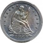 1854 Liberty Seated Quarter Dollar. Arrows. PCGS MS62