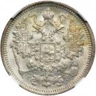 Russia. 15 Kopeks, 1905-SPB AR. NGC MS66