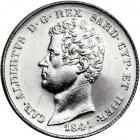 Italian States - Sardinia. Platinum 20 Lire, 1841-P. BU