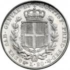 Italian States - Sardinia. Platinum 20 Lire, 1841-P. BU - 2