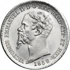 Italian States - Sardinia. Platinum 20 Lire, 1858-P. BU