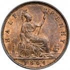 Great Britain. Halfpenny, 1864. NGC MS64 - 2