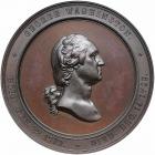 1860. Washington Commemorative Mint Cabinet Medal, Baker-326A, Julian-MT-23. NGC MS66