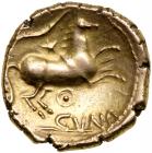 Celtic Britain, Trinovantes and Catuvellauni. Cunobelin. Gold Stater (5.4 g), ca. AD 10-43. EF - 2