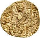 Kushan Empire. Vasu II and Successors. Gold Stater (7.8g), c. AD 295-385. MS - 2