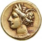 Zeugitania, Carthage. Electrum Stater (7.4 g), ca. 290-270 BC.. VF