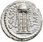 C. Cassius Longinus. Silver Denarius (4.6 g), 42 BC. AU