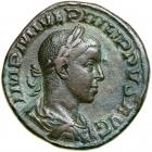 Philip II. Æ Sestertius (18.5 g), AD 247-249. VF