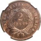 1866 Two Cents. NGC PF65 - 2