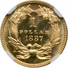 1887 $1 Gold Indian. NGC MS68* - 2