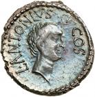 Mark Antony & Lucius Antony. Silver Denarius (2.5 g), 41 BC. EF - 2