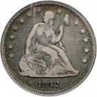 1842-O Liberty Seated Quarter Dollar. Small date. PCGS F15