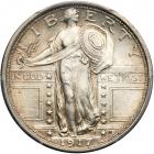 1917 Liberty Standing Quarter Dollar. Type 1. PCGS MS66