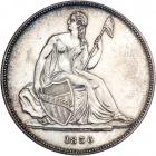 1836 Pattern Dollar. Silver, plain edge. PCGS PF61