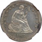 1865 Pattern Quarter Dollar. Silver, reeded edge. NGC PF65