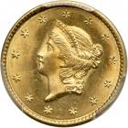 1849 $1 Gold Liberty. Open wreath. PCGS MS65