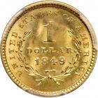 1849 $1 Gold Liberty. Open wreath. PCGS MS65 - 2