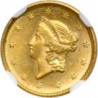 1851 $1 Gold Liberty. NGC MS66