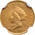 1855-C $1 Gold Indian. NGC MS61