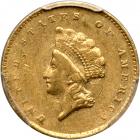 1855-C $1 Gold Indian. PCGS AU53