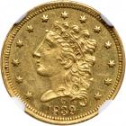 1839-C $2.50 Classic Head. NGC MS61