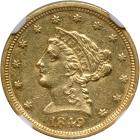 1849-C $2.50 Liberty. NGC MS61