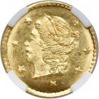 1871 Quarter Dollar Round. NGC MS67