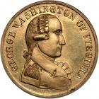 "1789" George Washington of Virginia gold medal. Baker-64, Unique. Restrike