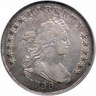 1799/8 Draped Bust Dollar. 15 stars on reverse. PCGS EF45