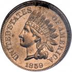 1859 Pattern Cent. Copper-nickel, plain edge. NGC MS64