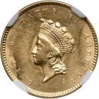 1854 $1 Gold Indian. NGC MS61