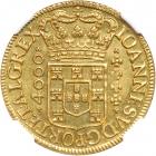 Brazil. 4000 Reis, 1722-B. NGC MS64