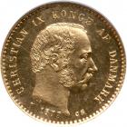 Denmark. Proof 10 Kroner, 1877. NGC PF64