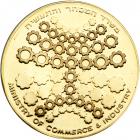 Israel. Diamond Exchange, Official Award Gold Medal, 1974. BU - 2