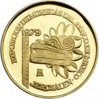 Israel. Coin Exhibition, Official Award Gold Medal, 1979. BU