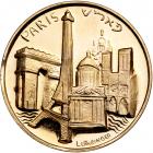 Israel. Paris and Jerusalem, Official Award Gold Medal, 1990. BU